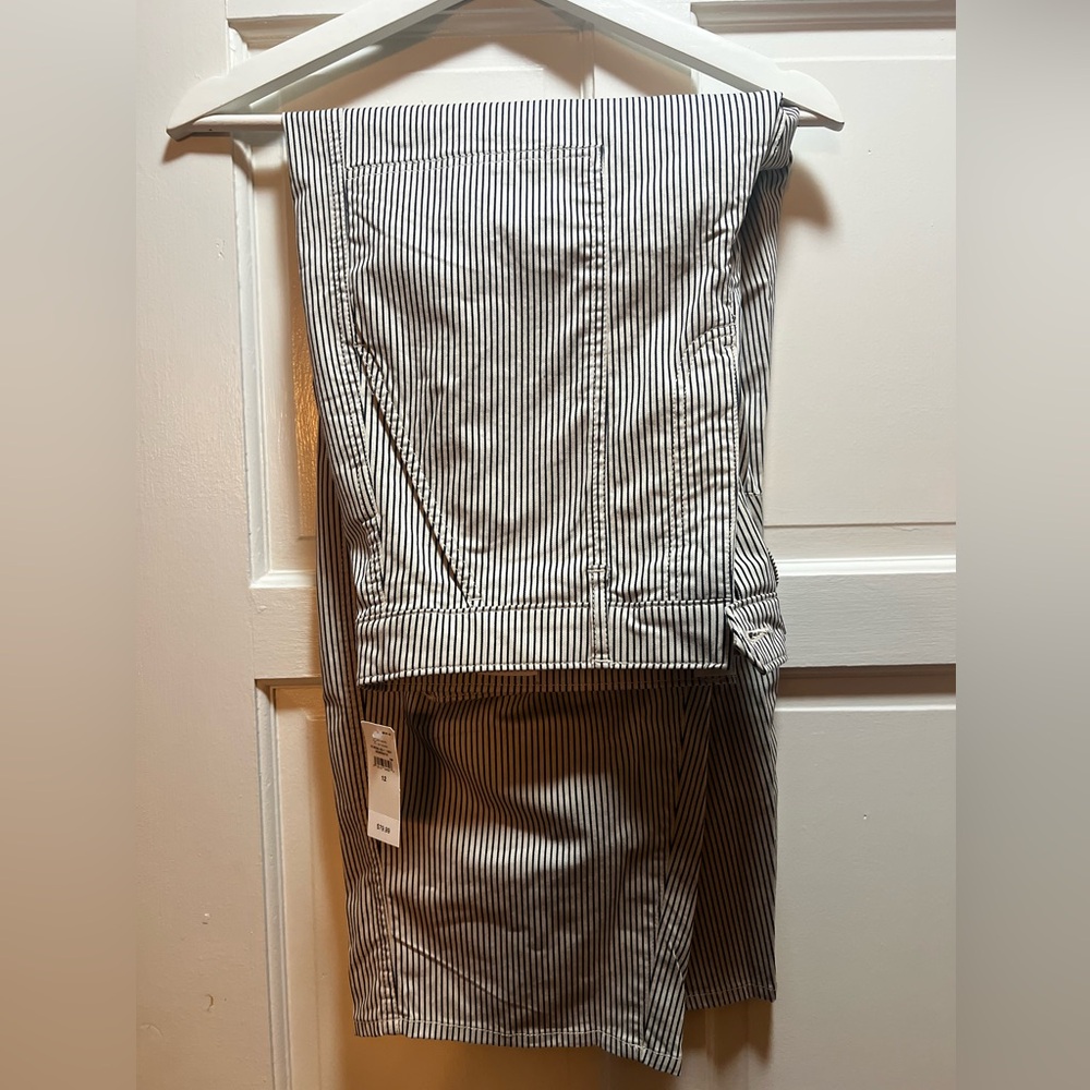 GAP High Rise Barrel Striped Pants - Picture 6 of 10